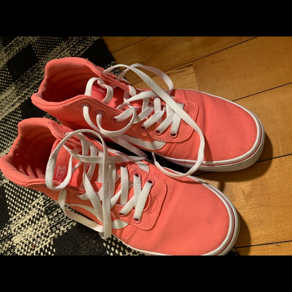 Pink high top vans